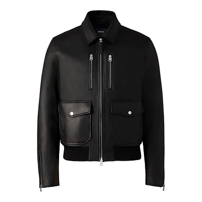 Mackage Chance-z Spread Collar Leather Jacket Size: