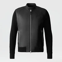 Mackage Dominic-z Mixed Media Logo Jacket Black, Size: