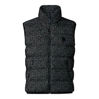 Mackage Fisher-flp Flocked Light Down Vest Black-white, Size: