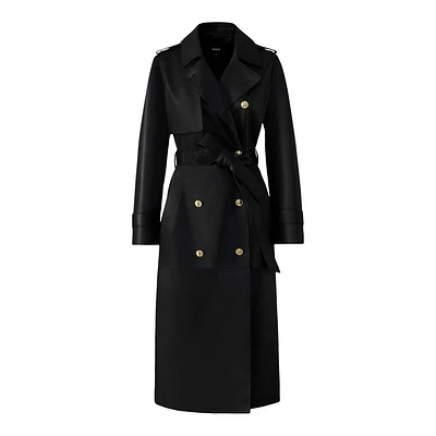 Mackage Gael-v Maxi Leather Trench Coat Size: