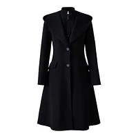 Mackage Gloria Handmade Wool Blend Coat With Removable Bib Size: