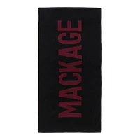 Mackage Juno 2-in-1 Merino Blend Logo Scarf In Black-garnet, Size: O/s