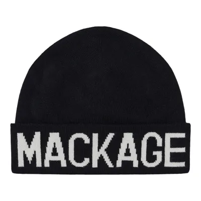 Mackage Kiko Knit Merino Blend Logo Hat In Black, Size: O/s