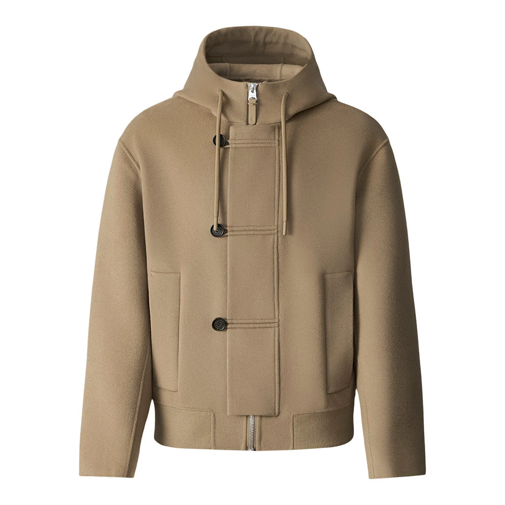 Mackage Malik Double-face Wool Hooded Jacket Size: