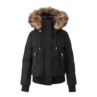 Mackage Nefi-fz Down Jacket With Removable Fur Trimmed Hood Size: