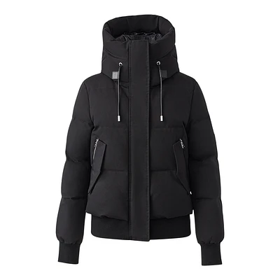 Mackage Nefi-nfz Nordich Tech Down Jacket With Hood Black, Size: