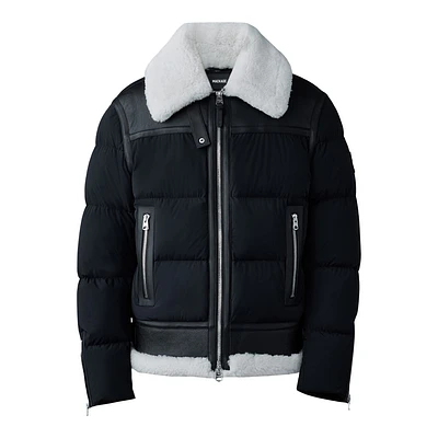 Mackage Robert Mixed-media Shearling Down Jacket Size: