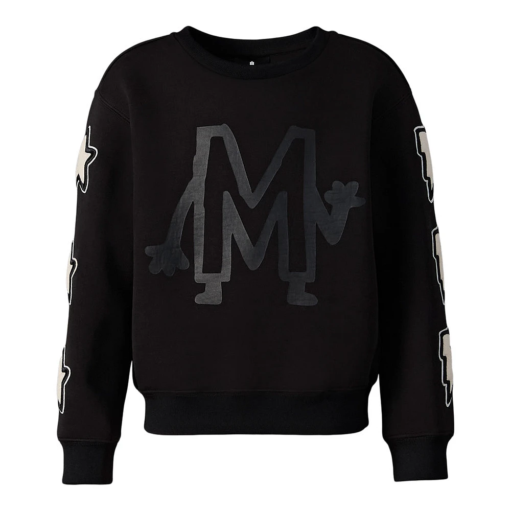Mackage Sawyer-tnv Double-face Jersey Graphic Sweatshirt For Toddlers (2-6 Years) Black, Size:
