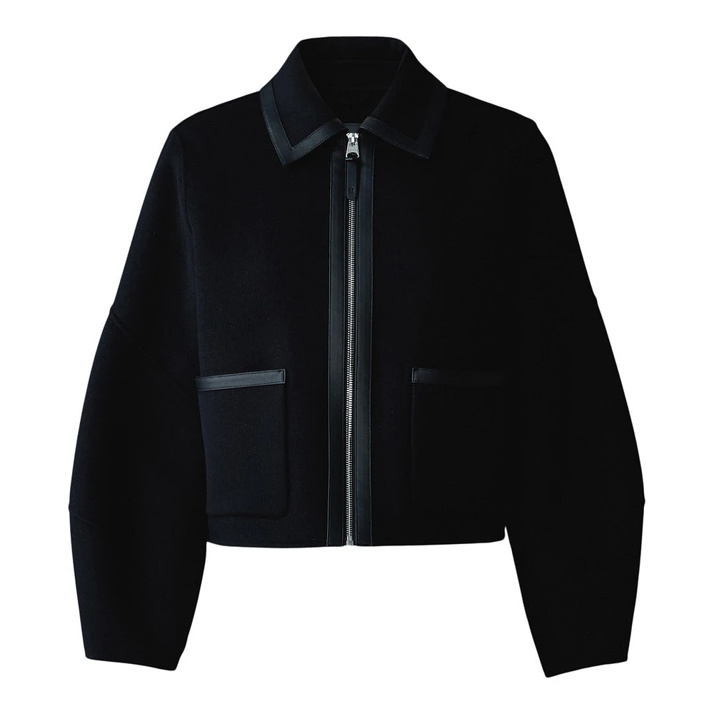 Mackage Solana Double-face Wool Balloon Sleeved Short Jacket Size: