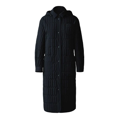 Mackage Tadoka Light Down Vertical Quilted Coat Black, Size:
