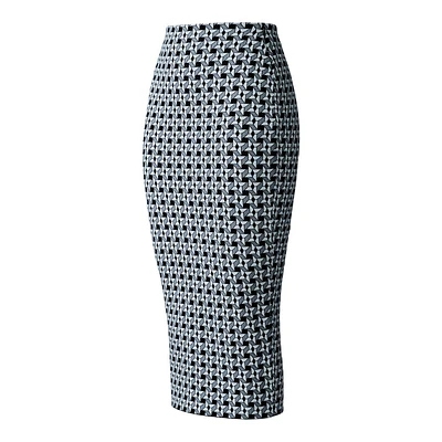 Mackage Wynona-geo Geometrical Jacquard Pencil Skirt Black, Size: