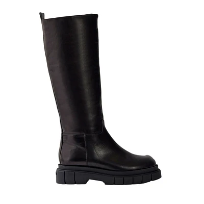 Mackage Commander Shearling-lined Lug Sole (r) Leather Boot For Women Size: