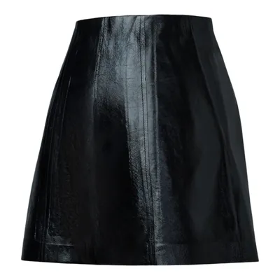 Mackage Dava Panelled Leather Shorts Black, Size: