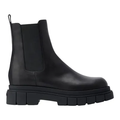 Mackage Storm Unlined Lug Sole (r) Leather Chelsea Boot For Men In Black, Size: 44