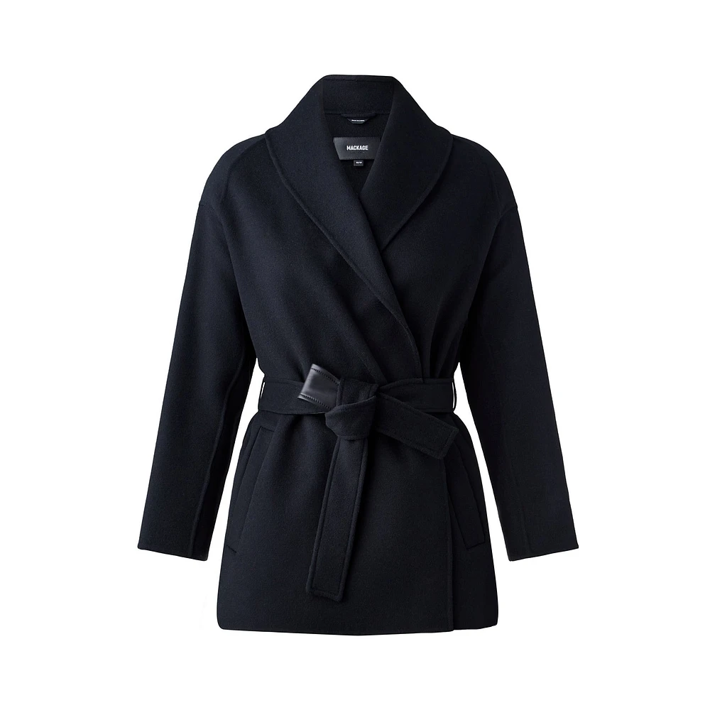 Mackage Tyra Double-face Wool Robe Jacket Size