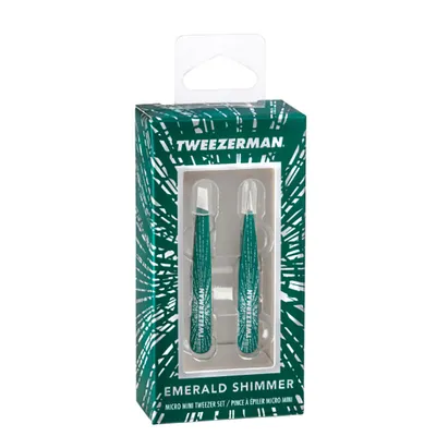 Emerald Shimmer Micro Mini Slant & Point Set