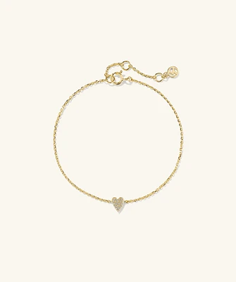 Mini Heart PavÃ© Diamond Bracelet