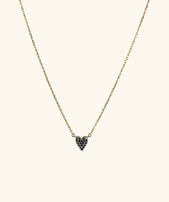 Mini Heart PavÃ© Diamond Necklace