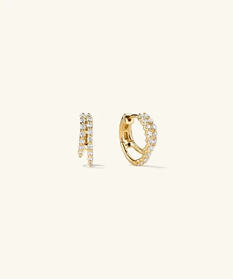 Lace Diamond Duo Hoops