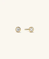 Bezel Round Lab Grown Diamond Studs 0.5 ct