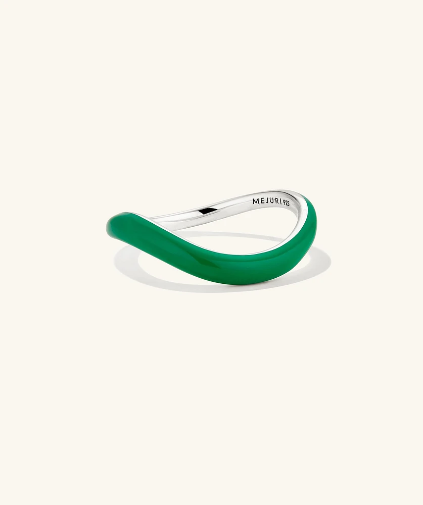 Slim Enamel DÃ´me Figure Ring