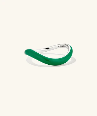 Slim Enamel DÃ´me Figure Ring