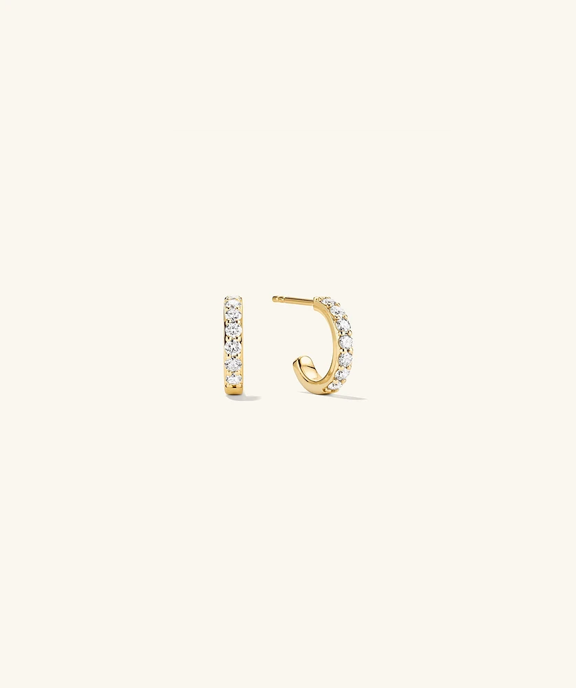 Lab Grown Diamond Prong Hoops