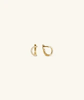 Gloria PavÃ© Diamond C Hoops