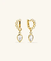 Remy Gemstone Charm Hoops