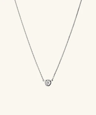 Bezel Lab Grown Diamond Necklace ct