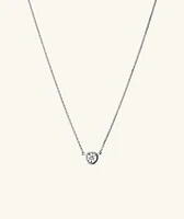 Bezel Lab Grown Diamond Necklace 0.25 ct