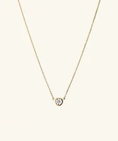 Bezel Lab Grown Diamond Necklace ct