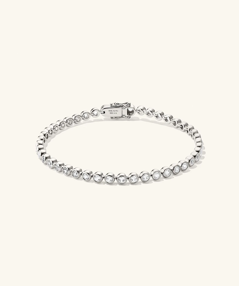 Zadie Bezel Lab Grown Sapphire Tennis Bracelet