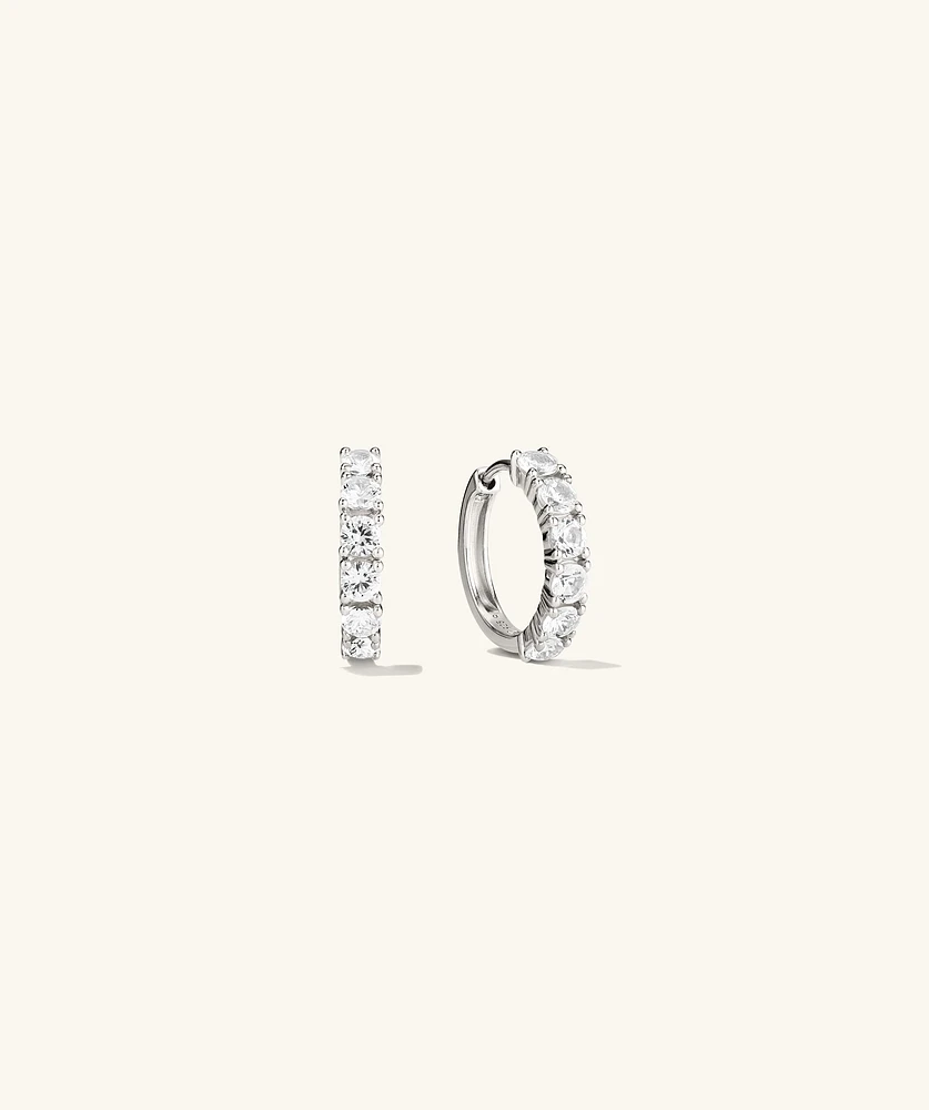 Lab Grown Sapphire Small Hoops