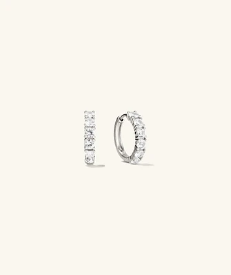 Lab Grown Sapphire Small Hoops