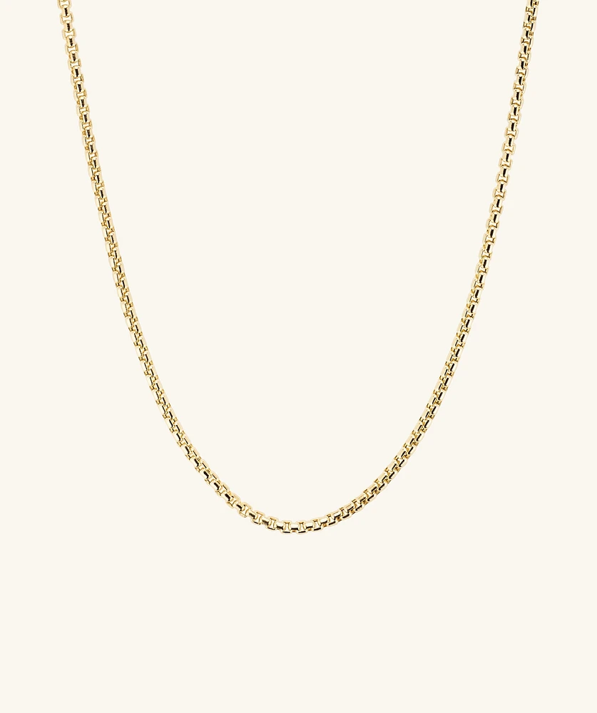 2.5mm Round Box Chain Necklace