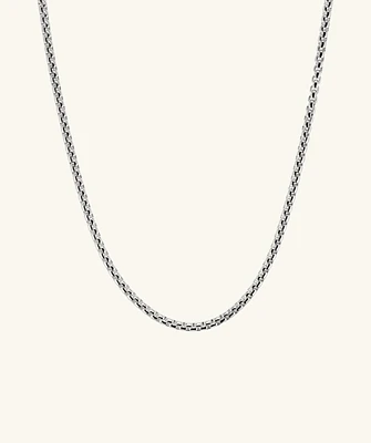 3.7mm Round Box Chain Necklace