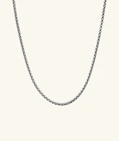 3.7mm Round Box Chain Necklace