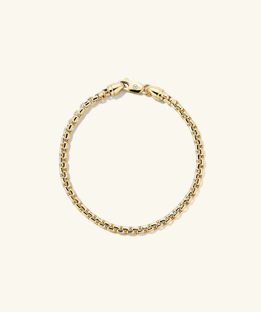 3mm Round Box Chain Bracelet