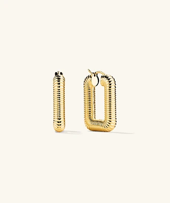 Ribbed Oversized Hoops