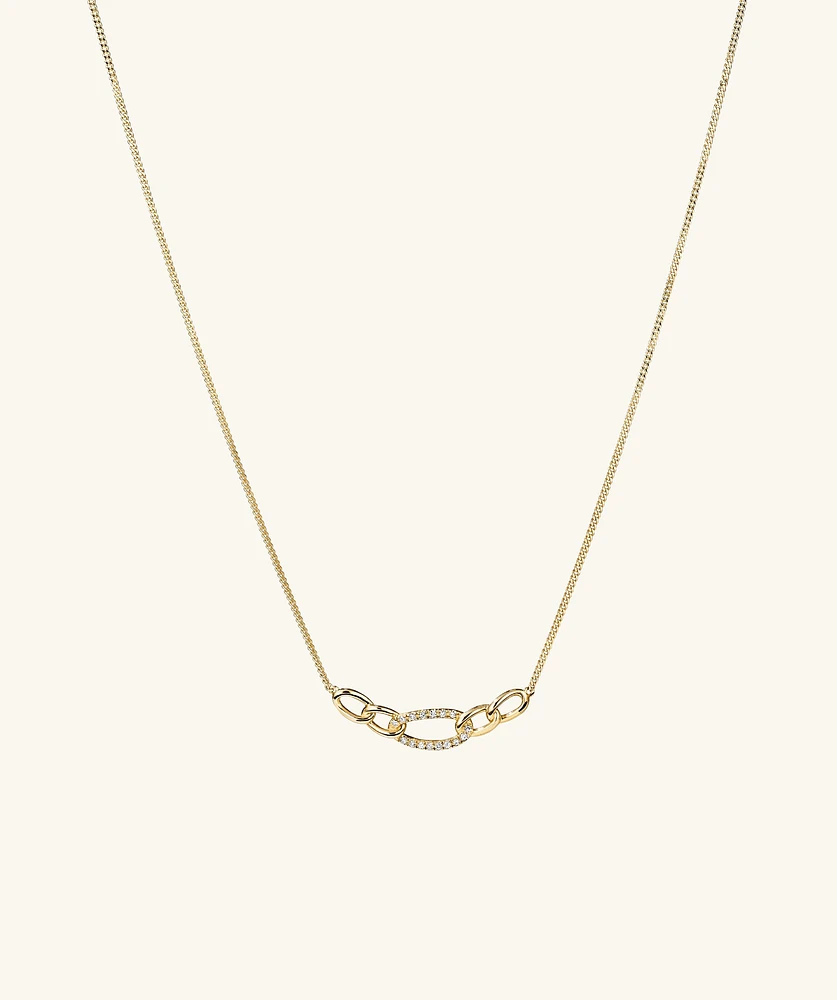 PavÃ© Diamond Oversized Curb Necklace