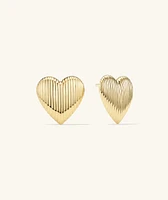 Big Puffy Heart Studs