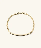 Round Box Chain ID Bracelet