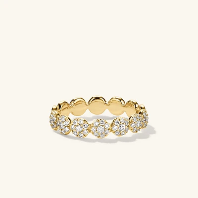 PavÃ© Diamond Round Half Eternity Band