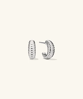 DÃ´me Texture Small Hoops