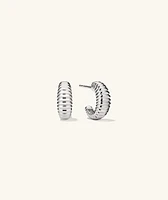 DÃ´me Texture Small Hoops