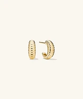 DÃ´me Texture Small Hoops