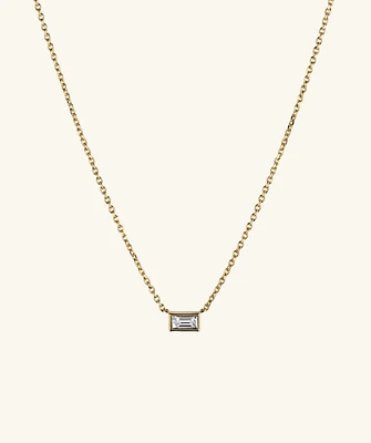 Mini Baguette Diamond Necklace