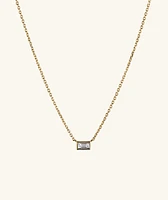 Mini Baguette Diamond Necklace