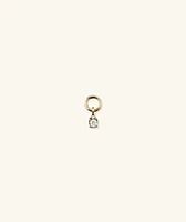 Mini Pear Diamond Hoop Charm